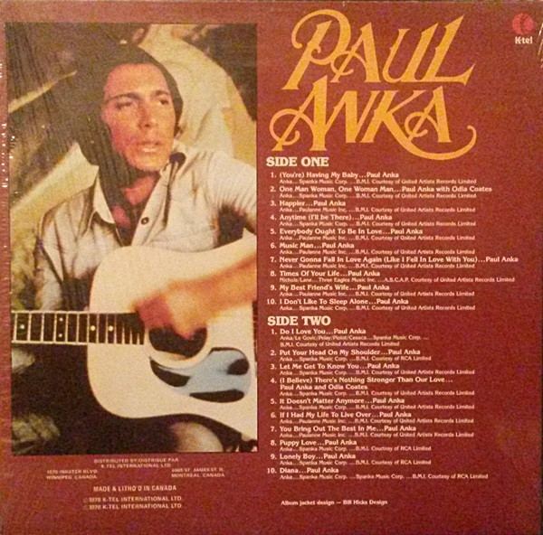 Paul Anka - Paul Anka | K-Tel (NC-493) - 2 Paul Anka - Paul Anka | K-Tel (NC-493) - 2