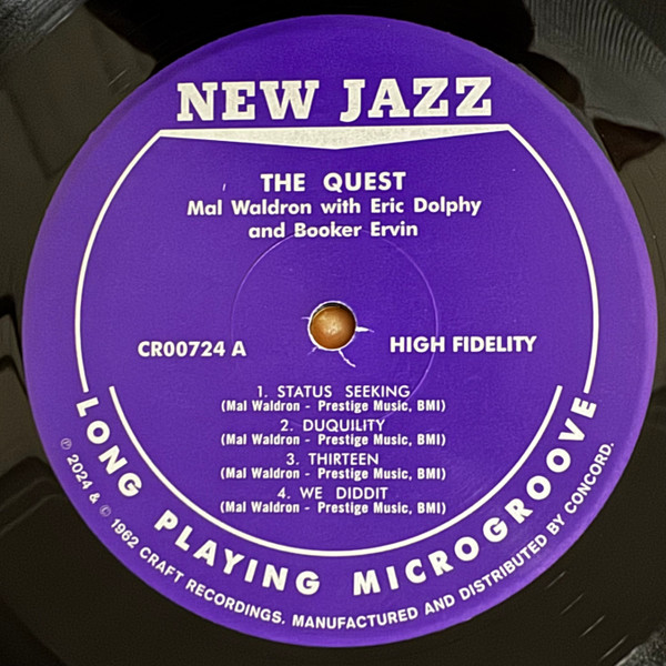 Mal Waldron With Eric Dolphy And Booker Ervin - The Quest | New Jazz (CR00724) - 3 Mal Waldron With Eric Dolphy And Booker Ervin - The Quest | New Jazz (CR00724) - 3