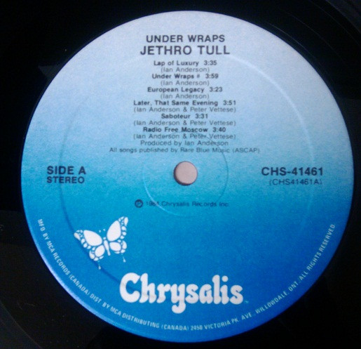 Jethro Tull - Under Wraps | Chrysalis (CHS 41461) - 2 Jethro Tull - Under Wraps | Chrysalis (CHS 41461) - 2