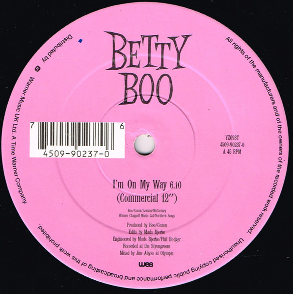 Betty Boo - I'm On My Way | WEA (YZ 693T) - 3