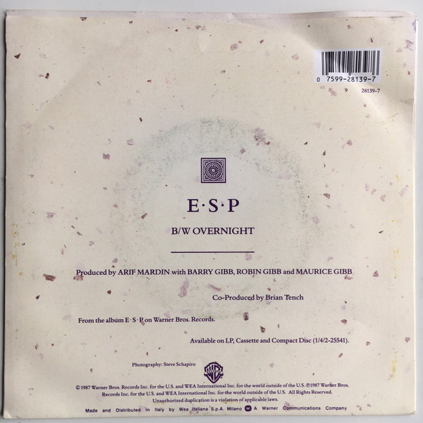 Bee Gees - E·S·P | Warner Bros. Records (92 8139-7) - 2 Bee Gees - E·S·P | Warner Bros. Records (92 8139-7) - 2