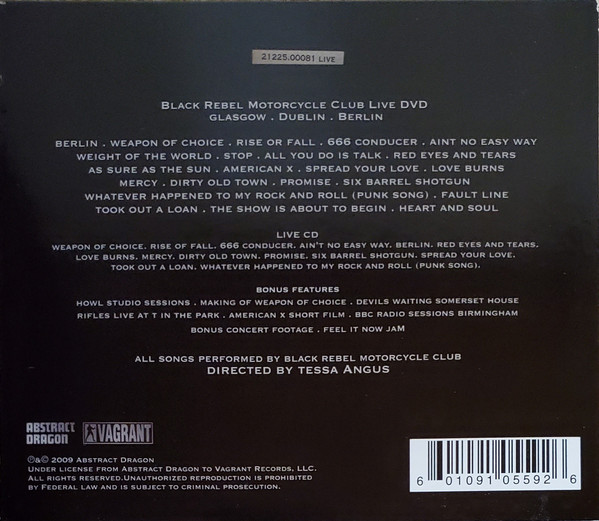 Black Rebel Motorcycle Club - Live | Vagrant Records (VR559) - 2
