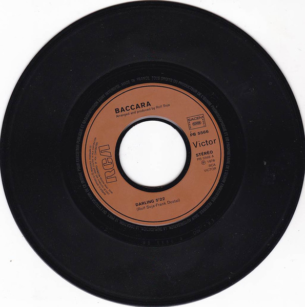 Baccara - Darling / Number One | RCA Victor (PB-5566) - 2
