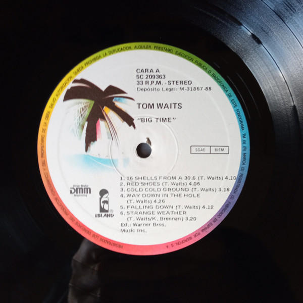 Tom Waits - Big Time | Island Records (5C 209 363) - 3