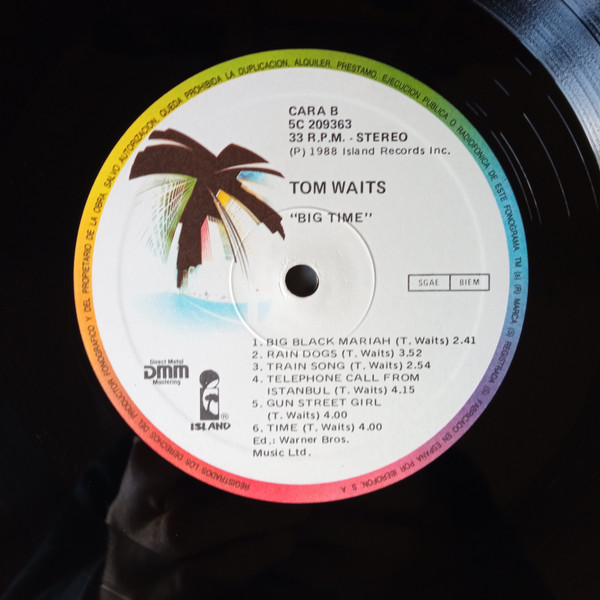 Tom Waits - Big Time | Island Records (5C 209 363) - 4