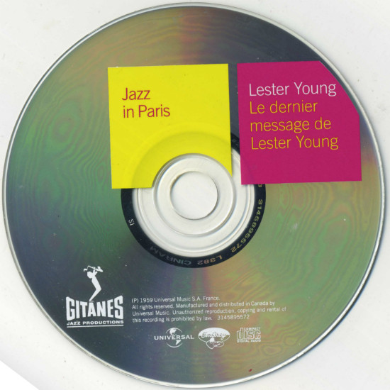 Lester Young - Le Dernier Message De Lester Young | Gitanes Jazz Productions (3145895572) - 3