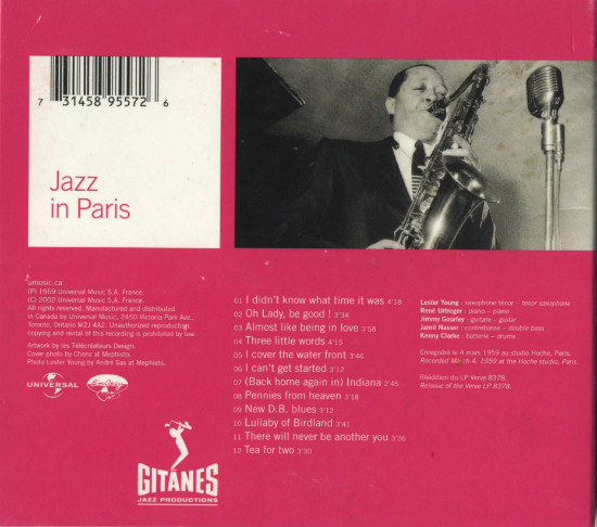 Lester Young - Le Dernier Message De Lester Young | Gitanes Jazz Productions (3145895572) - 2