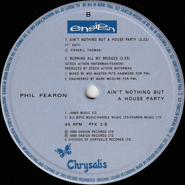 Phil Fearon - Ain't Nothing But A House Party | Chrysalis (PFX 2) - 3 Phil Fearon - Ain't Nothing But A House Party | Chrysalis (PFX 2) - 3