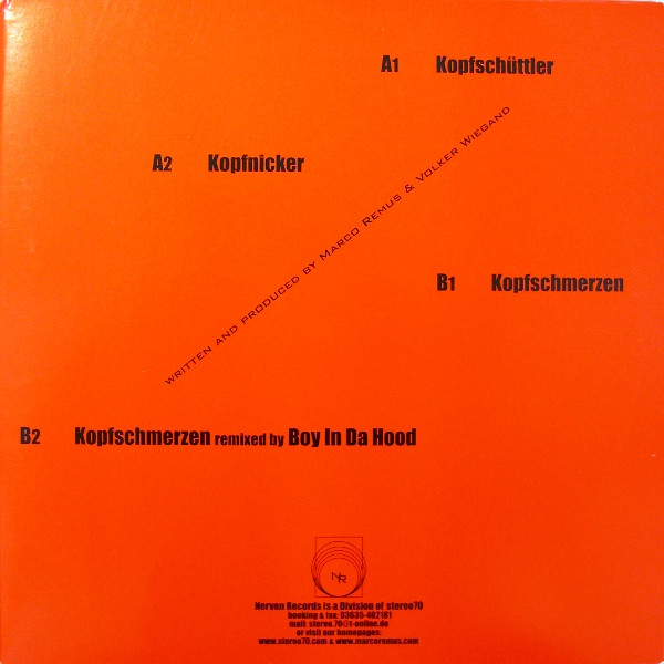 Marco Remus - Kopfschüttler E.P. | Nerven Records (NERVEN 08) - 2 Marco Remus - Kopfschüttler E.P. | Nerven Records (NERVEN 08) - 2