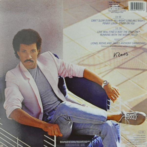 Lionel Richie - Can't Slow Down | Motown (ZL 72020) - 2