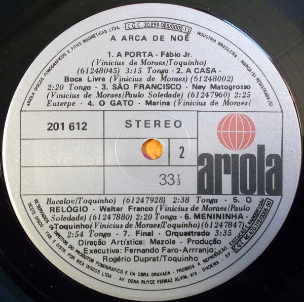 Various - A Arca De Noé | Ariola (201 612) - 4 Various - A Arca De Noé | Ariola (201 612) - 4