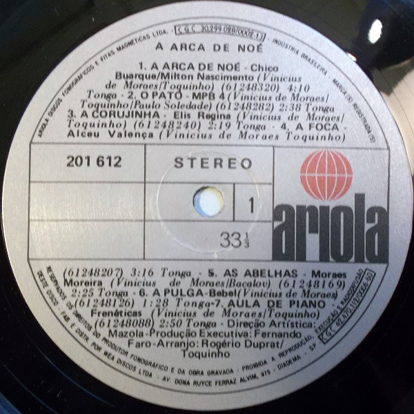 Various - A Arca De Noé | Ariola (201 612) - 3 Various - A Arca De Noé | Ariola (201 612) - 3