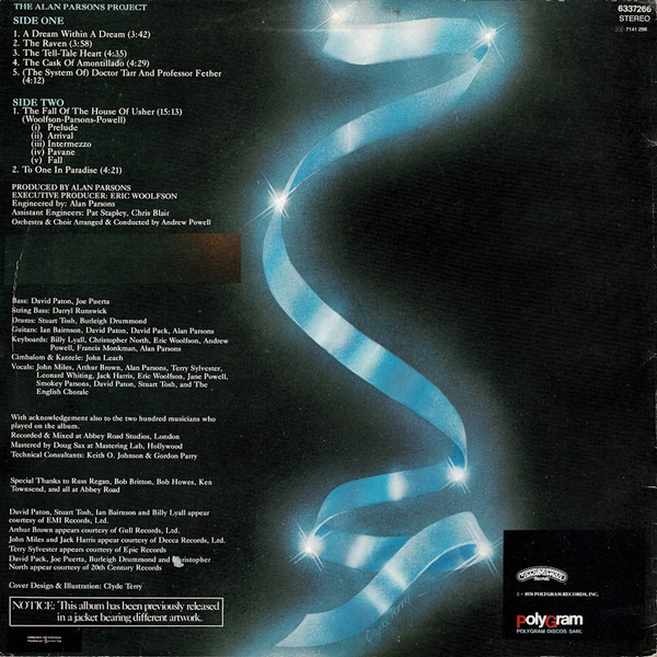 The Alan Parsons Project - Tales Of Mystery And Imagination | Casablanca (6337 266) - 2