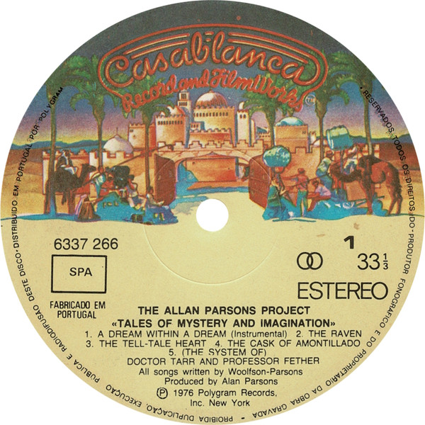 The Alan Parsons Project - Tales Of Mystery And Imagination | Casablanca (6337 266) - 3
