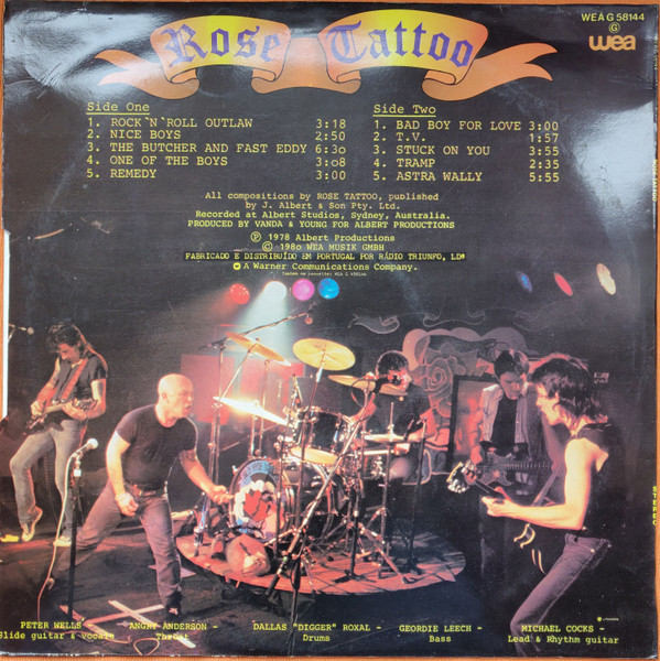 Rose Tattoo - Rock 'N' Roll Outlaw | WEA (WEA G 58144) - 2