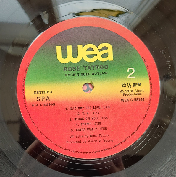 Rose Tattoo - Rock 'N' Roll Outlaw | WEA (WEA G 58144) - 4