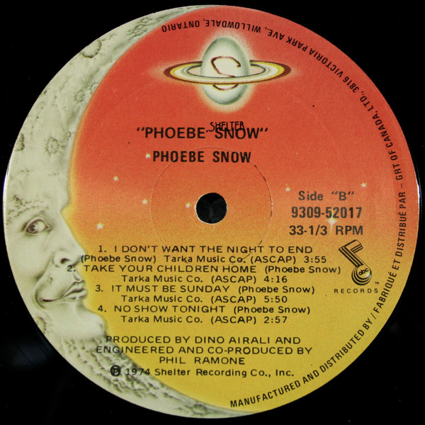 Phoebe Snow - Phoebe Snow | Shelter Recording Company Inc. (9309 52017) - 4 Phoebe Snow - Phoebe Snow | Shelter Recording Company Inc. (9309 52017) - 4