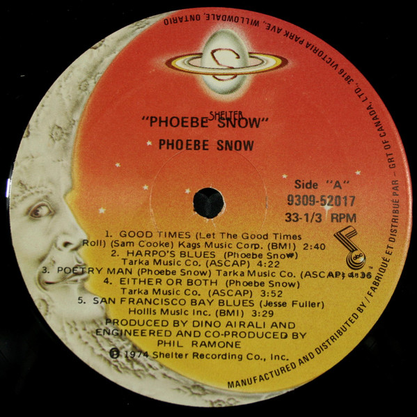 Phoebe Snow - Phoebe Snow | Shelter Recording Company Inc. (9309 52017) - 3 Phoebe Snow - Phoebe Snow | Shelter Recording Company Inc. (9309 52017) - 3