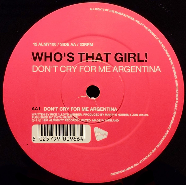 Like A Prayer / Don't Cry For Me Argentina