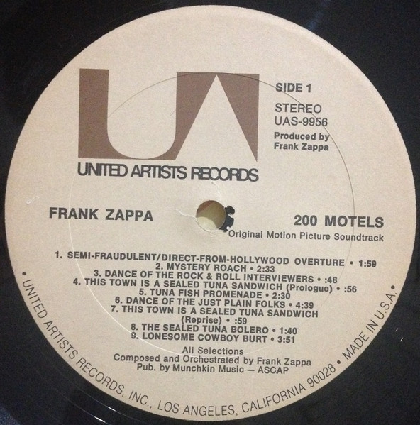 Frank Zappa - 200 Motels | United Artists Records (UAS 9956) - 4 Frank Zappa - 200 Motels | United Artists Records (UAS 9956) - 4