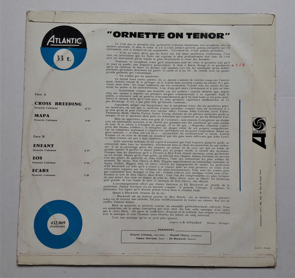 Ornette Coleman - Ornette On Tenor | Atlantic (432.069) - 2