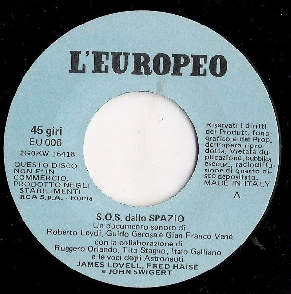 Roberto Leydi , Guido Gerosa , Gian Franco Vené - S.O.S. Dallo Spazio | L'Europeo (EU 006) - 3 Roberto Leydi , Guido Gerosa , Gian Franco Vené - S.O.S. Dallo Spazio | L'Europeo (EU 006) - 3
