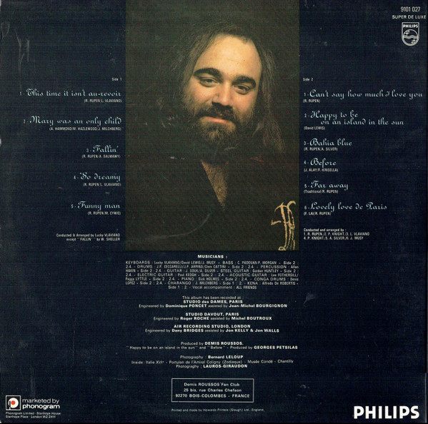 Demis Roussos - Happy To Be... | Philips (9101 027) - 4 Demis Roussos - Happy To Be... | Philips (9101 027) - 4