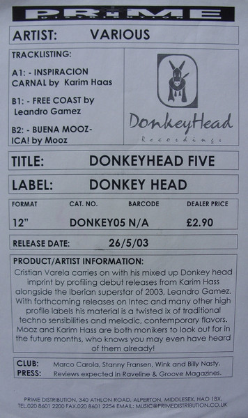 Various - Vegetable Channel EP | Donkey Head Recordings (DH005)
