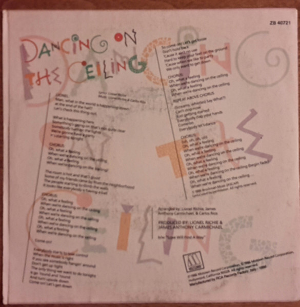 Lionel Richie - Dancing On The Ceiling | Motown (ZB 40721) - 2