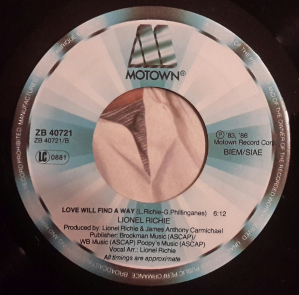 Lionel Richie - Dancing On The Ceiling | Motown (ZB 40721) - 4