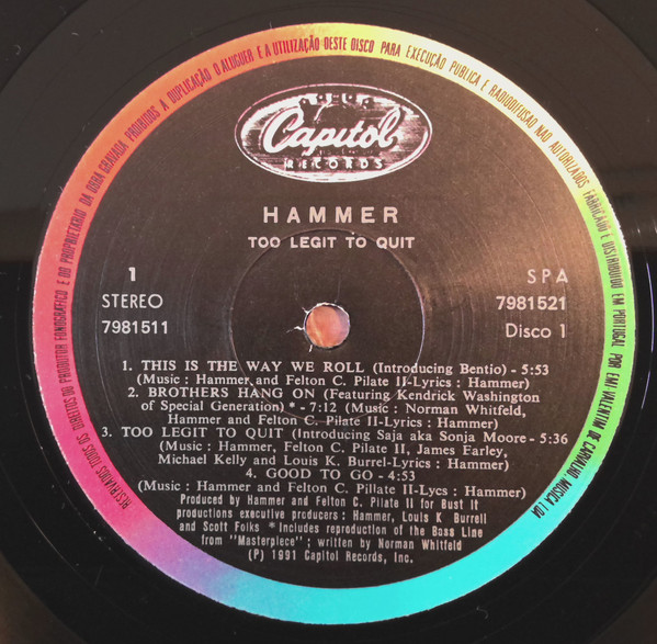MC Hammer - Too Legit To Quit | Capitol Records (7981511) - 3