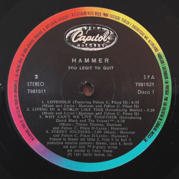 MC Hammer - Too Legit To Quit | Capitol Records (7981511) - 4