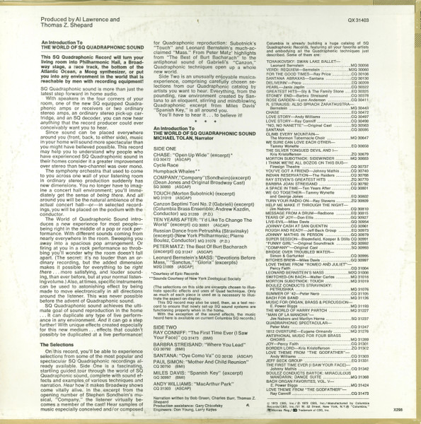 An Introduction To The World Of SQ Quadraphonic Sound