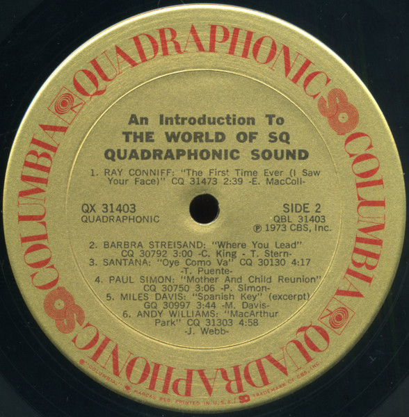 An Introduction To The World Of SQ Quadraphonic Sound
