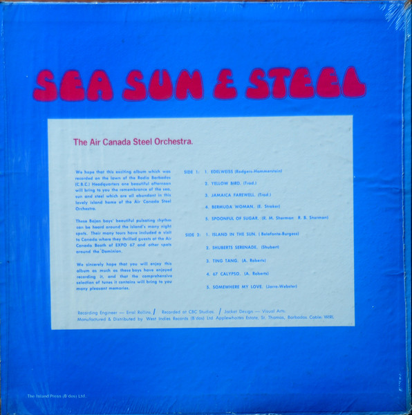 The Air Canada Steel Orchestra - Sea Sun & Steel [Vinyl] | WIRL (W 0007) - 2