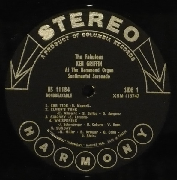 Ken Griffin - Sentimental Serenade | Harmony (HS 11184) - 2