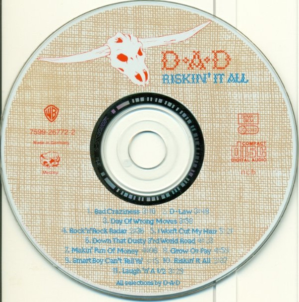D-A-D - Riskin' It All | Warner Bros. Records (7599-26772-2) - 3