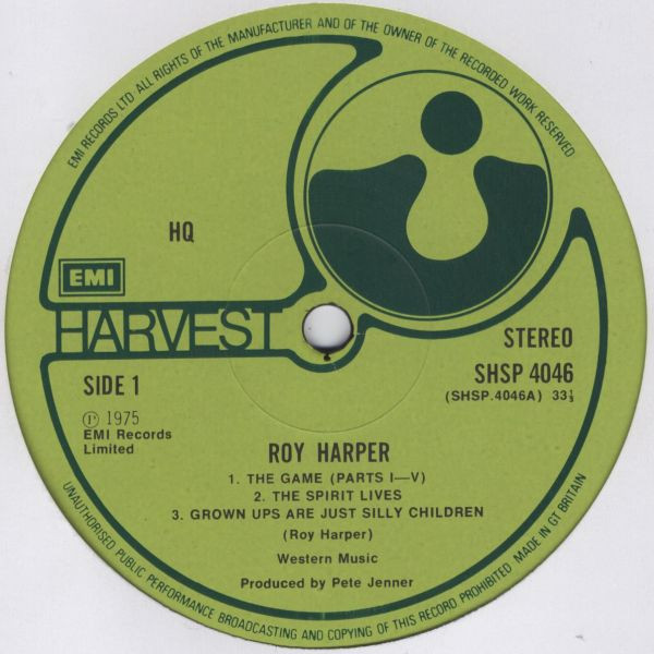 Roy Harper - HQ | Harvest (SHSP 4046) - 3