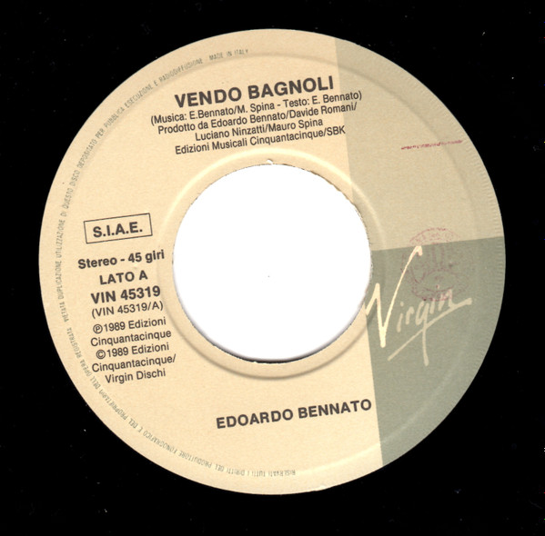 Edoardo Bennato - Vendo Bagnoli | Virgin (VIN 45319) - 3
