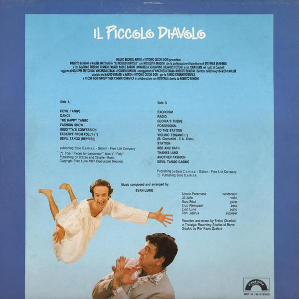 Evan Lurie - Il Piccolo Diavolo (Original Soundtrack) | Cinevox Record (MDF 33.188) - 2