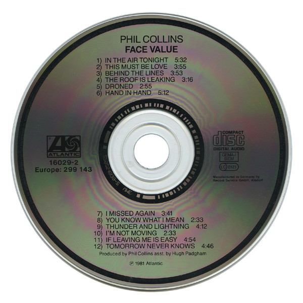 Phil Collins - Face Value | Atlantic (2292-54939-2) - 3