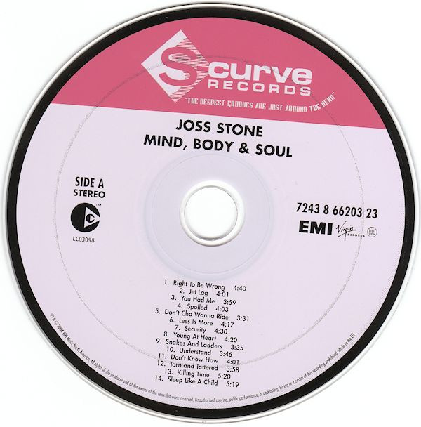 Joss Stone - Mind Body & Soul | S-Curve Records (7243 8 66203 2 3) - 2 Joss Stone - Mind Body & Soul | S-Curve Records (7243 8 66203 2 3) - 2