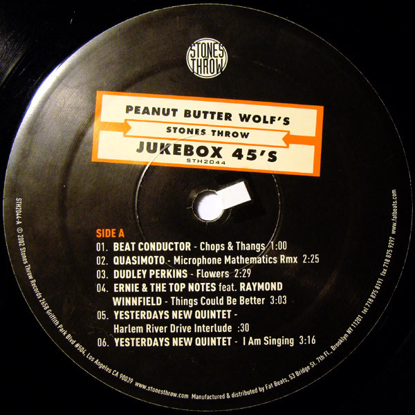 Peanut Butter Wolf - Peanut Butter Wolf's - Stones Throw - Jukebox 45's | Stones Throw Records (STH2044) - 3 Peanut Butter Wolf - Peanut Butter Wolf's - Stones Throw - Jukebox 45's | Stones Throw Records (STH2044) - 3