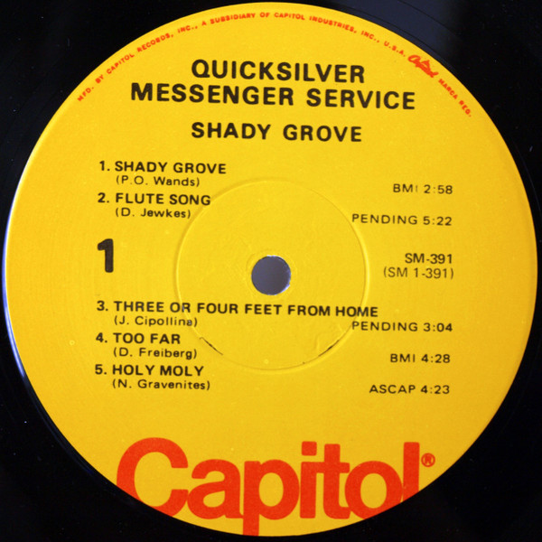 Quicksilver Messenger Service - Shady Grove | Capitol Records (SM-391) - 3 Quicksilver Messenger Service - Shady Grove | Capitol Records (SM-391) - 3