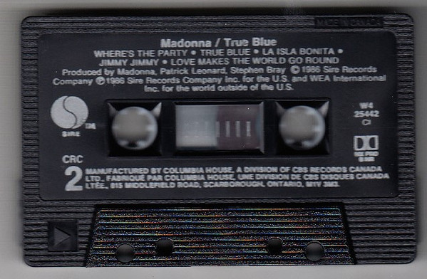 Madonna - True Blue [Cassette] | Sire (W4 25442) - 4