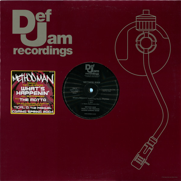 Method Man - What's Happenin' | Def Jam Recordings (DEFR 16039-1) - main