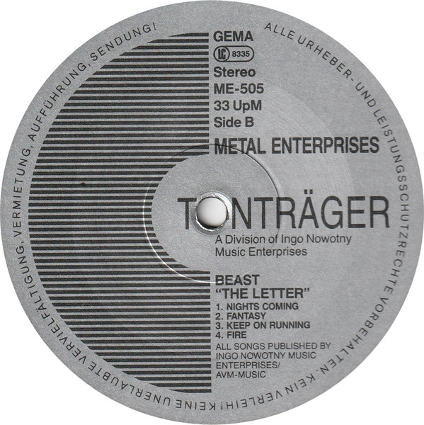 Beast - The Letter | Metal Enterprises (ME-505) - 4