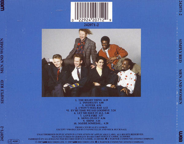 Simply Red - Men And Women | WEA (242 071-2) - 2 Simply Red - Men And Women | WEA (242 071-2) - 2
