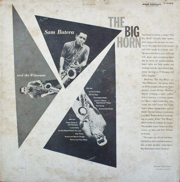 Sam Butera And The Witnesses - The Big Horn | Capitol Records (T1098) - 2