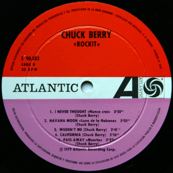 Chuck Berry - RockIt - Vinilo | Atlantic (S 90.182) - 4 Chuck Berry - RockIt - Vinilo | Atlantic (S 90.182) - 4